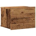 vidaXL Nástenné nočné stolíky 2 ks staré drevo 40x32x30 cm