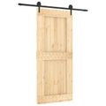 vidaXL Posuvné dvere Prírodná a čierna 90 x 210 cm