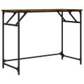 vidaXL Stôl dymový dub 100x45x76 cm kompozitné drevo a práškovaná oceľ
