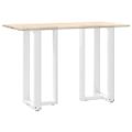 vidaXL Nohy barového stola v tvare T, 2 ks, biele, 50x35x(90-91) cm, oceľové
