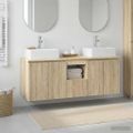 vidaXL Set kabinetov do kúpeľne 3 ks Dub sonoma 49,5 x 41 x 62,5 cm