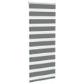 vidaXL Zebra roleta tmavošedá 55x100 cm šírka látky 50,9 cm polyester