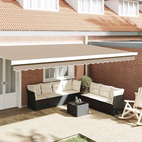 vidaXL Nahrádzajúci lem markízy Béžová 480 x 20 cm Polyester