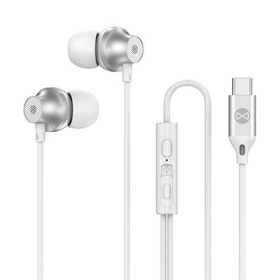 Káblové slúchadlá Forever EP-02 USB-C biele