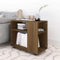 vidaXL Bočný stolík hnedý dub 70x35x60,5 cm spracované drevo