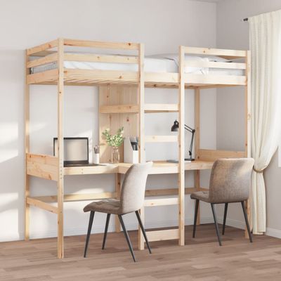 vidaXL Vyvýšená posteľ bez matraca 80x200 cm, borovicový masív