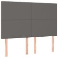 vidaXL Boxspring posteľ s matracom a LED sivá 140x200 cm umelá koža