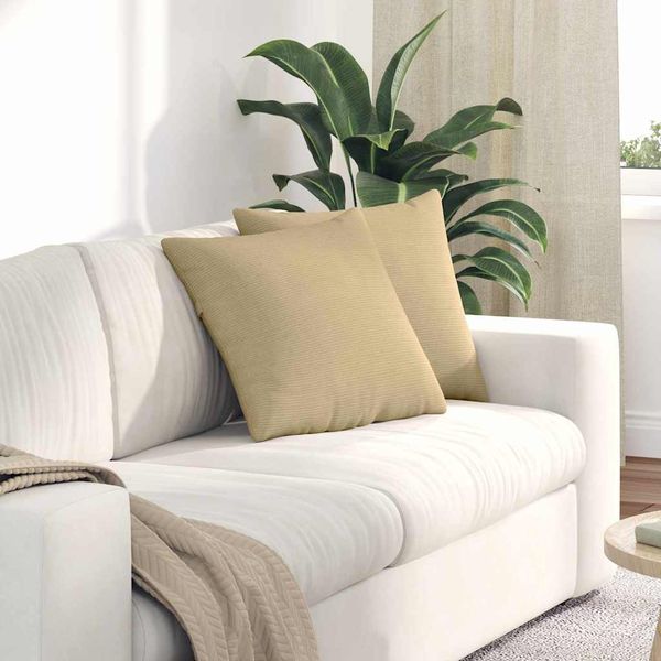vidaXL Vankúše na pohovku 2 pcs Šedá zelená 45 x 45 cm