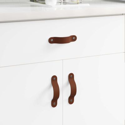 vidaXL Rukoväte na kuchyňu 2 pcs Hnedá 140 x 25 x 2,3 mm PU