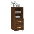 vidaXL Komoda hnedý dub 34,5x34x90 cm spracované drevo