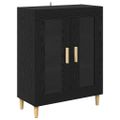 vidaXL Highboard Čierny dub 69,5 x 32,5 x 180 cm Kompozitné drevo