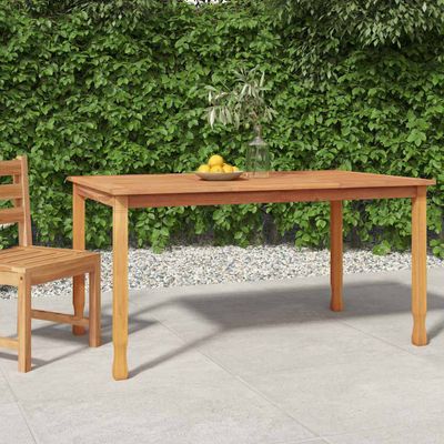 vidaXL Záhradný jedálenský stôl 150x90x75 cm tíkové masívne drevo