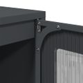 vidaXL Highboard Antracit 68x39x123 cm Oceľ