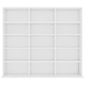 vidaXL Skrinka na CD, biela 100x23x89,5 cm, kompozitné drevo