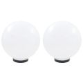vidaXL LED lampy v tvare gule 2 ks, 30 cm, PMMA