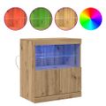 vidaXL LED komoda Hnedá 60,5 x 37 x 67 cm Kompozitné drevo