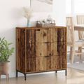 vidaXL Servírovacia skriňa Staré drevo 79,5 x 33 x 82 cm