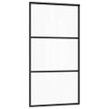 vidaXL Posuvné dvere s kovaním čierne 102x205 cm ESG sklo