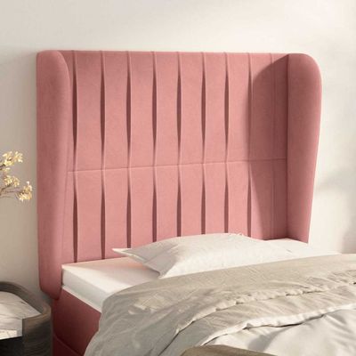 vidaXL Čelo postele so záhybmi čierne 83x23x118/128 cm zamat