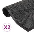 vidaXL Rohožky pred dvere 2 ks antracitové 120x180 cm obdĺžnikové všívané