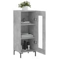 vidaXL Komoda betónovo sivá 34,5x34x90 cm spracované drevo