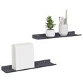 vidaXL Závesná polica 2 ks Antracit 40 x 8,5 x 2,5 cm Oceľ