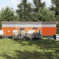 vidaXL Kempingový vetrolam sivo-oranžový 510x153 cm vodeodolný
