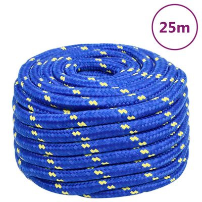 vidaXL Lodné lano modré 20 mm 25 m polypropylén