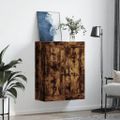 vidaXL Nástenná skrinka dymový dub 69,5x34x90 cm kompozitné drevo