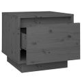 vidaXL Nočné stolíky 2 ks sivé 35x34x32 cm masívne borovicové drevo