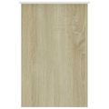 vidaXL Stôl biely a dub sonoma 100x50x76 cm drevotrieska