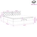 vidaXL Polohovací postel s matrací Tmavomodrá 200 x 200 cm Zamat