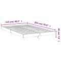 vidaXL Posteľný rám lesklý biely 120x200 cm kompozitné drevo