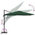 vidaXL Roma Parasol Zelená 286 x 284 x 265 cm Hliník a polyester