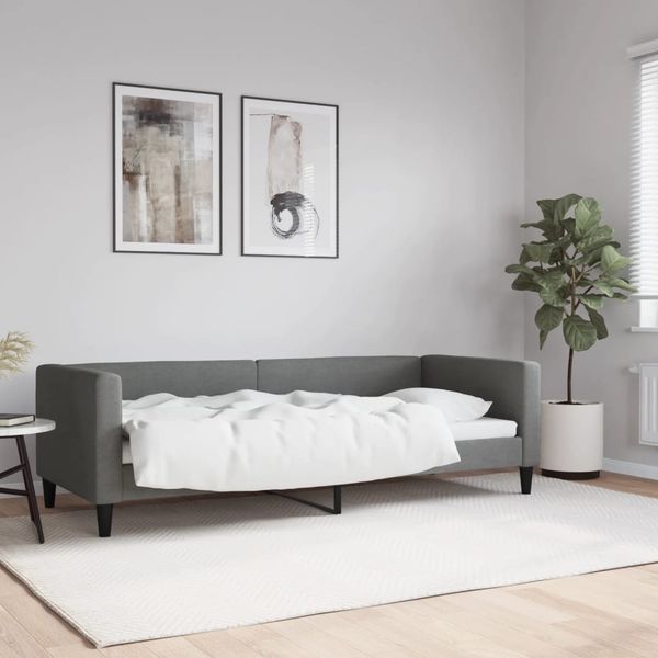 vidaXL Posteľný rám tmavosivý 80x200 cm látka