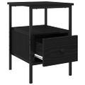 vidaXL Nočný stolík Čierny dub 34 x 36 x 50 cm Kompozitné drevo