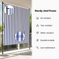 vidaXL Vonkajšia roleta modro-biela 200x270 cm látka a oceľ
