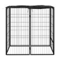 vidaXL Ohrádka pre psov 6 panelov čierna 50x100 cm práškovaná oceľ