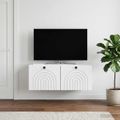 vidaXL Nástenná TV skrinka Biela 78,5 x 41 x 30 cm Kompozitné drevo