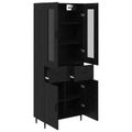 vidaXL Highboard 2 ks Čierny dub 69,5 x 34 x 180 cm Kompozitné drevo