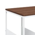 vidaXL Príručný stolík s kolieskami biely 55x36x63,5cm spracov. drevo