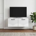 vidaXL Nástenná TV skrinka Biela 78,5 x 41 x 30 cm Kompozitné drevo