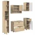 vidaXL Sada kúpeľňového nábytku 5 ks Sonoma dub 35 x 30 x 192 cm