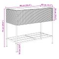 vidaXL Záhradné kvetináče s policou 2ks hnedé 90x40x75 cm polyratan