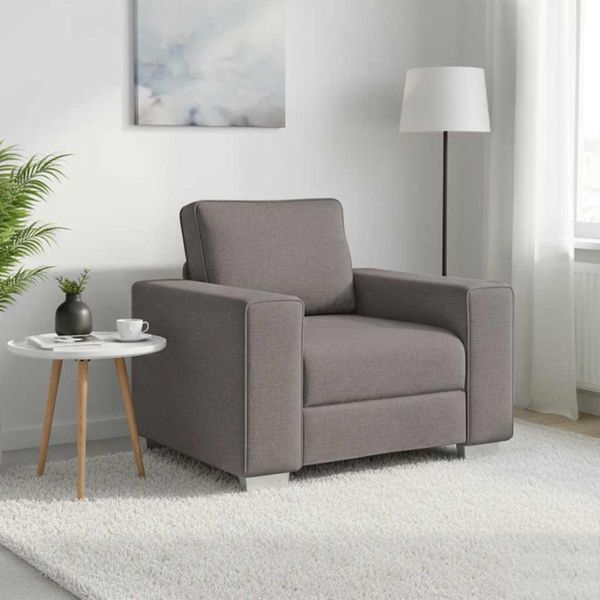 vidaXL Sofový kreslo Sivohnedá 100 cm látka