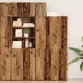 vidaXL Úložný kabinet so policami Staré drevo 30 x 42,5 x 225 cm