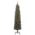 vidaXL Umelý vianočný stromček Zelená 180 cm PVC, oceľ a plast