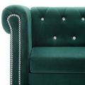 vidaXL 2-dielna sada chesterfield pohoviek zamatové čalúnenie zelená