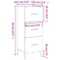 vidaXL Komoda dub sonoma 34,5x34x90 cm spracované drevo