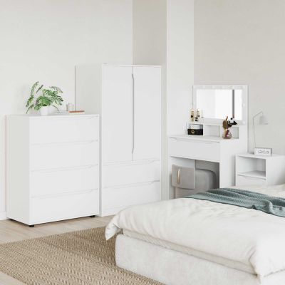 vidaXL Úložné skrine 80 x 48 x 105 cm Kompozitné drevo Biela